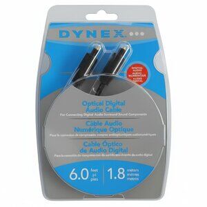 Dynex DX‑AV201 – 6FT Optical Digital Audio Cable – Brand New